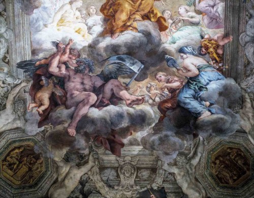 Palazzo Barberini, Sala Grande, Triumf Opatrzności Bożej, fragment, Pietro da Cortona