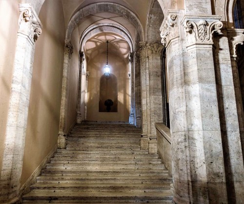 Palazzo Venezia,representative staircase, the Scala Nova, modernized between 1924-1930