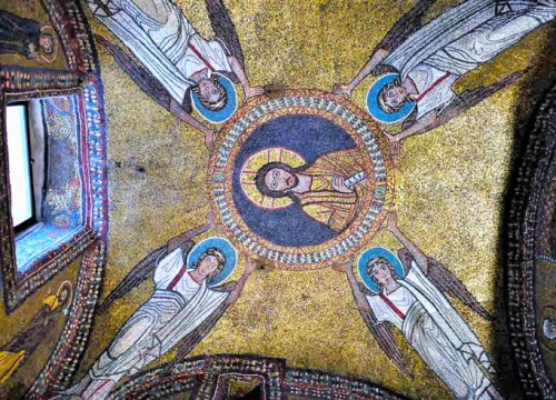 Vault of the San Zeno Chapel in the Church of Santa Prassede, foundation of Pope Paschalis I