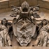 Top of the Fontana dell’Acqua Paola, Borghese family coat of arms