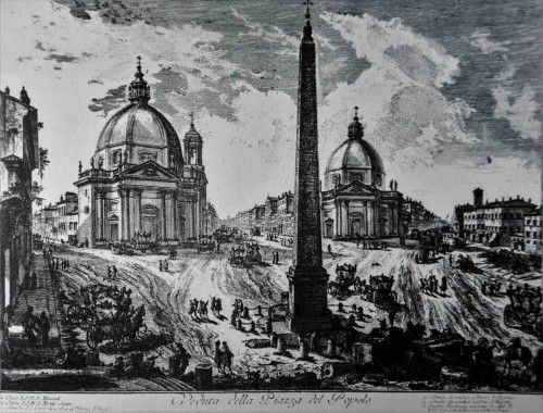 Piazza del Popolo, Giovanni Battista Piranesi, XVIII w.