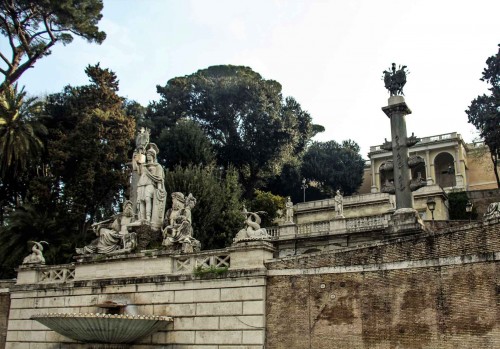 Piazza del Popolo, view of Pincio Hill