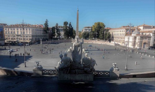 Piazza del Popolo, widok ze wzgórza Pincio