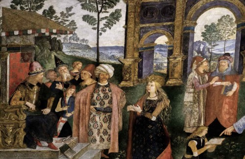 Pinturicchio, The Dispute of St. Catherine (fragment), apartments of Pope Alexander VI, Apostolic Palace