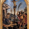 Pinturicchio, Ukrzyżowanie ze św. Hieronimem i św. Krzysztofem, Galleria Borghese