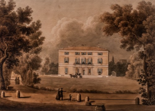 Casino di villa Paolina - rzymska siedziba księżnej Borghese, akwarela, Giovanni Riveruzzi, Museo Napoleonico