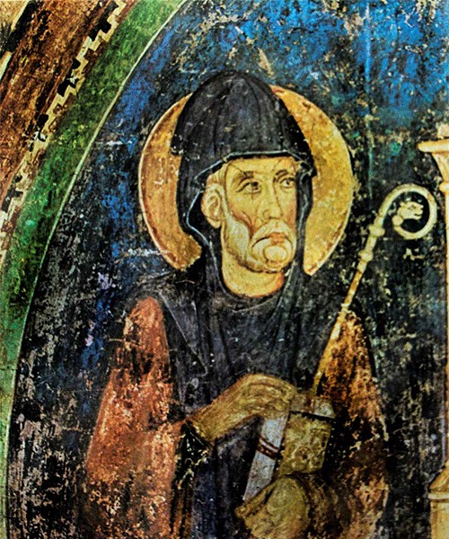 St. Sabbas, fragment of a fresco, Church of San Saba