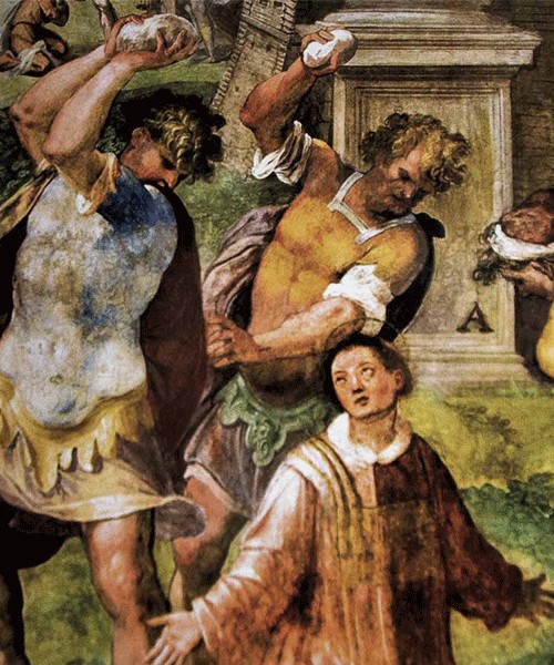 The Martyrdom of St. Stephen, Church of San Stefano Rotondo, Pomarancio (Niccolò Circignani)