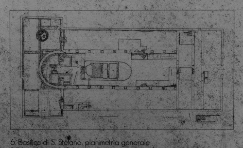 Plan of the early-Christian Basilica of San Stefano Protomartire at via Latina