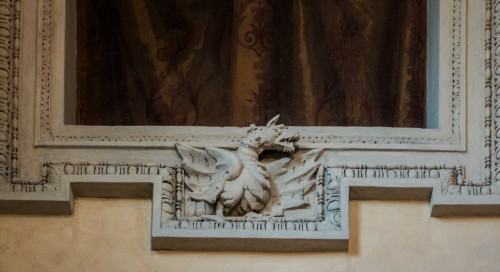 Element of the Borghese coat of arms in the Santa Silvia Oratory on Celio Hill