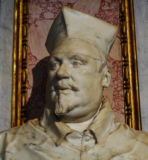 Cardinal Scipione Borghese, Gian Lorenzo Bernini, Galleria Borghese (an alternate version with a scar on the forehead)