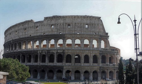 Colosseum seen from via dei Fori Imperiali