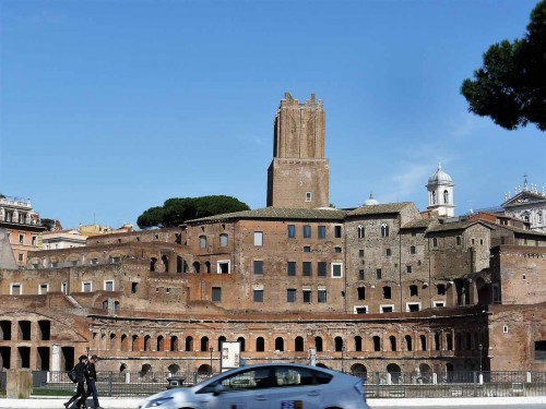 View from via dei Fori Imperiali of the Forum of Trajan