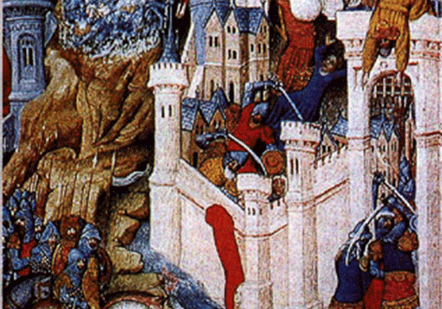 Siege of Rome from the year 410, French miniature from the XV century, pic. Wikipedia