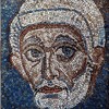 Remains of a mosaic in the triumphal arch of the Basilica of San Paolo fuori le mura, Head of St. Peter, Vatican Grottoes