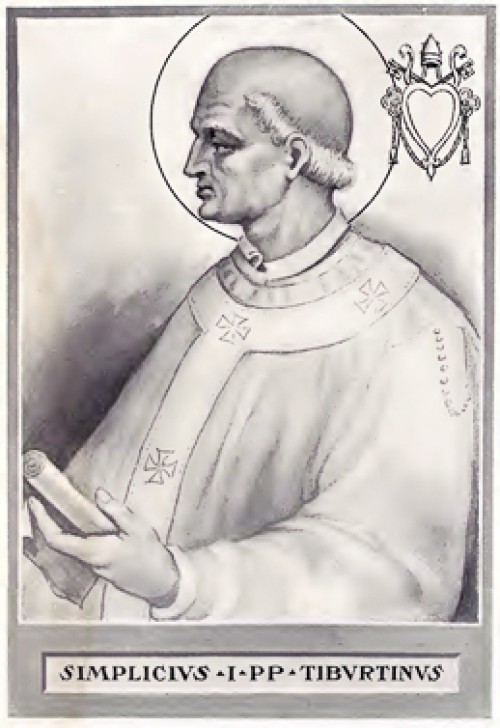 Alleged portrait of Pope Simplicius, pic. Wikipedia