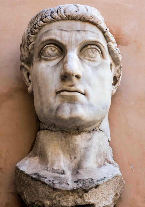 Head of Constantine the Great, remains of the emperor’s statue, Musei Capitolini