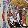 Spotkanie papieża Leona I z Attylą, Chronicon Pictum, ok.1360 r., zdj. Wikipedia