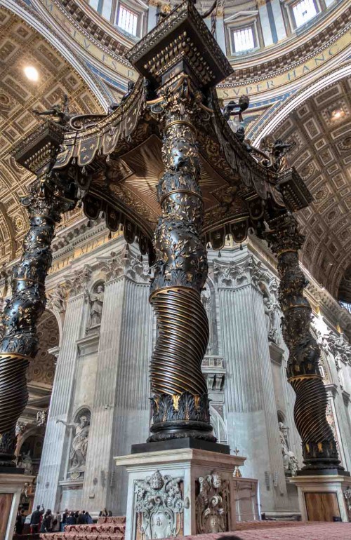 Gian Lorenzo Bernini, baldachim nad grobem św. Piotra, bazylika św. Piotra (San Pietro in Vaticano)