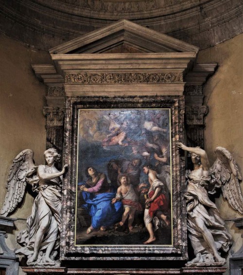 Antonio Raggi, Angels in the altar of the transept of the Basilica of Santa Maria del Popolo