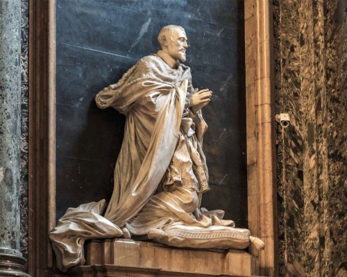 Antonio Raggi, statue of Cardinal Maurizio Ginetti in the Ginetti Chapel, Basilica of Sant'Andrea della Valle