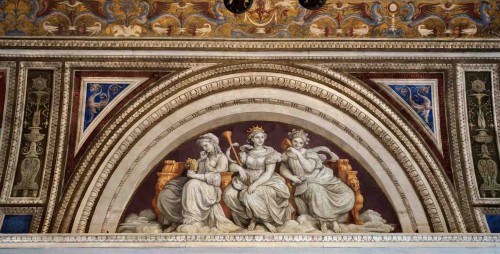 Villa Farnesina, corridor, wall decorations