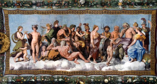 Villa Farnesina, Loggia di Psiche, Psyche in front of the Council of Gods