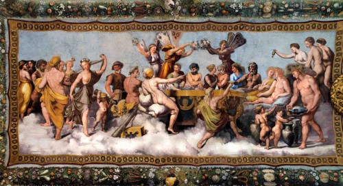 Villa Farnesina, Loggia di Psiche, The Feast of the Gods, pic. Wikipedia