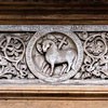 Basilica of Santa Pudenziana, floral decorations of the lintel