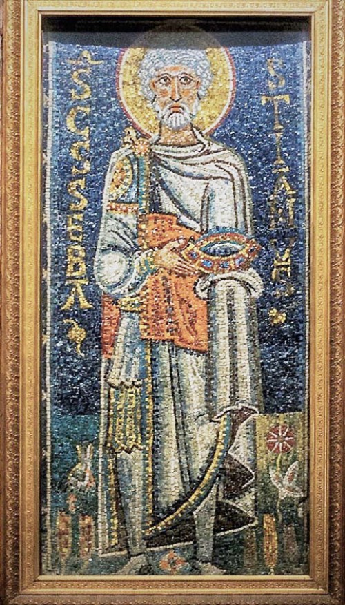 Basilica of San Pietro in Vincoli, mosaic from the VII century, St. Sebastian