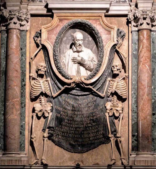 Basilica of San Pietro in Vincoli, tombstone of Cardinal Mariano P. Vecchiarelli, fragment