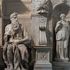 Basilica of San Pietro in Vincoli, Moses accompanied by Leah and Rachel, funerary monument of Pope Julius II, Michelangelo