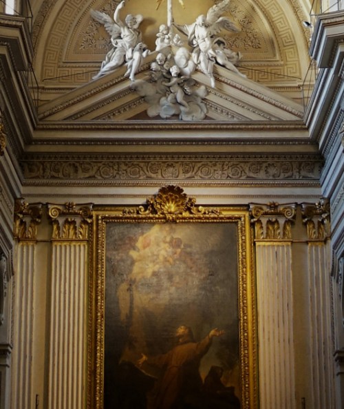 Pietro Bracci, Angels topping of the main altar in the Church of Santissime Stimmate di San Francesco