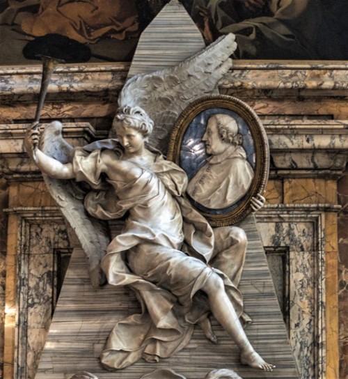 Pietro Bracci, tombstone monument of Cardinal Fabrizio Paolucci, Church of San Marcello