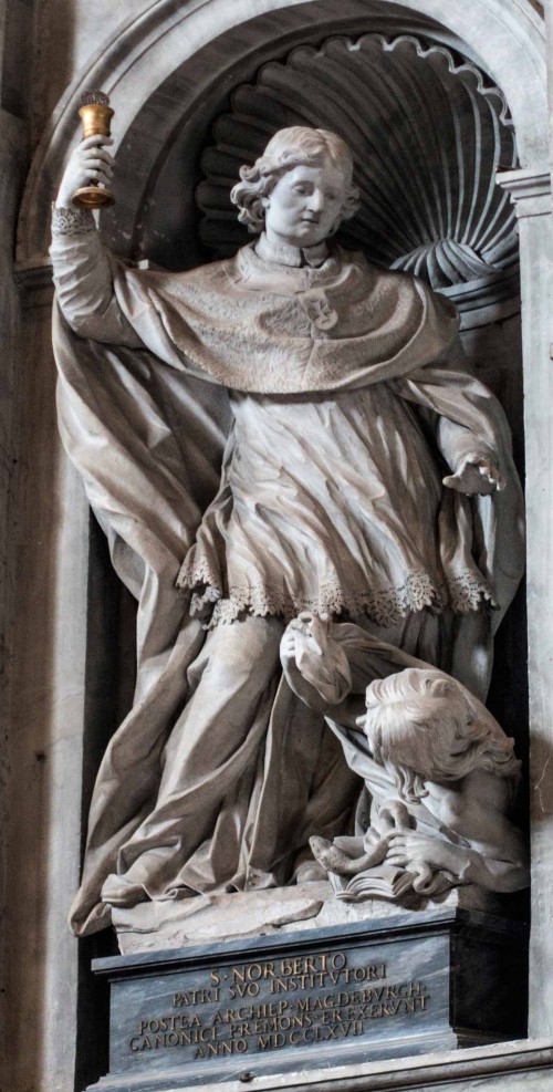 Pietro Bracci, statue of St. Norbert, Basilica of San Pietro in Vaticano