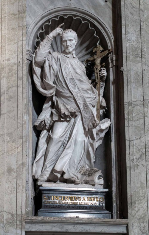 Pietro Bracci, statue of St. Vincent de Paul, Basilica San Pietro in Vaticano