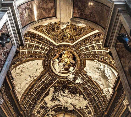 Camillo Rusconi, stucco decorations, Cappella Antamoro, Church of San Girolamo della Carità