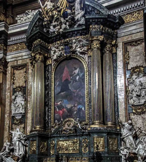 Andrea Pozzo, design of altar of St. Ignatius of Loyola, Church of Il Gesù