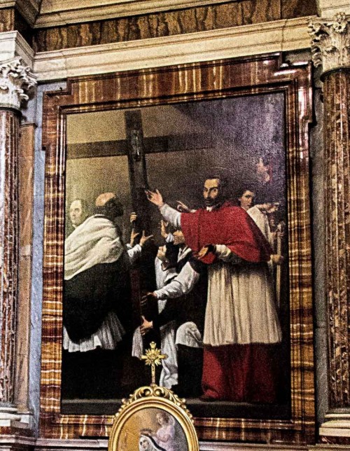 Carlo Saraceni, Charles Borromeo in the Procession of the Holy Cross, Church of San Lorenzo in Lucina