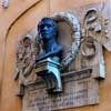 Casa del Canova at via del Canova, building façade with a commemorative plaque honoring the sculptor