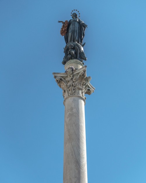 Column of the Immaculate Conception at Piazza di Spagna, figure of the Madonna  - Luigi Poletti