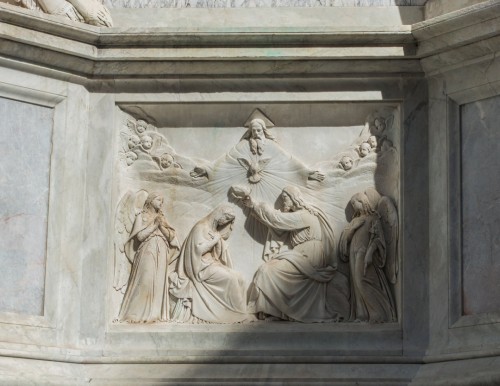 Column of the Immaculate Conception,bas-relief with the Coronation of Our Lady