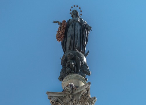 Column of the Immaculate Conception, figure of the Madonna - Luigi Poletti