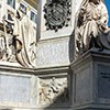 Column of the Immaculate Conception, statues of  David (Adamo Tadolini), Isiah (Salvatore Revèlli) and coat of arms of Pius IX