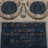 Plinth of the statue of Giordano Bruno