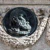 Statue of Giordano Bruno, medallions with the images of P. Ramus and L. Vanini