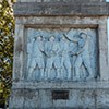 Ponte Duca d'Aosta, one of the scenes depicting General Filiberto d’Aosta among his soldiers