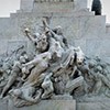 Statue of Giuseppe Mazzini, Turmoil of the revolution and the bringing together of the remains of martyrs in the struggle for independence, Ettore Ferrari