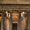 Pantheon, the open roof truss of the temple portico