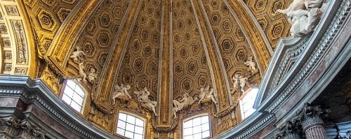 Church of Sant'Andrea al Quirinale, cornice decorations, Antonio Raggi